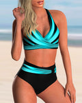 Liliana - Printed Cross-Front Bikini Set