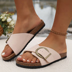 Elfenbein - Slip-On-Sandalen