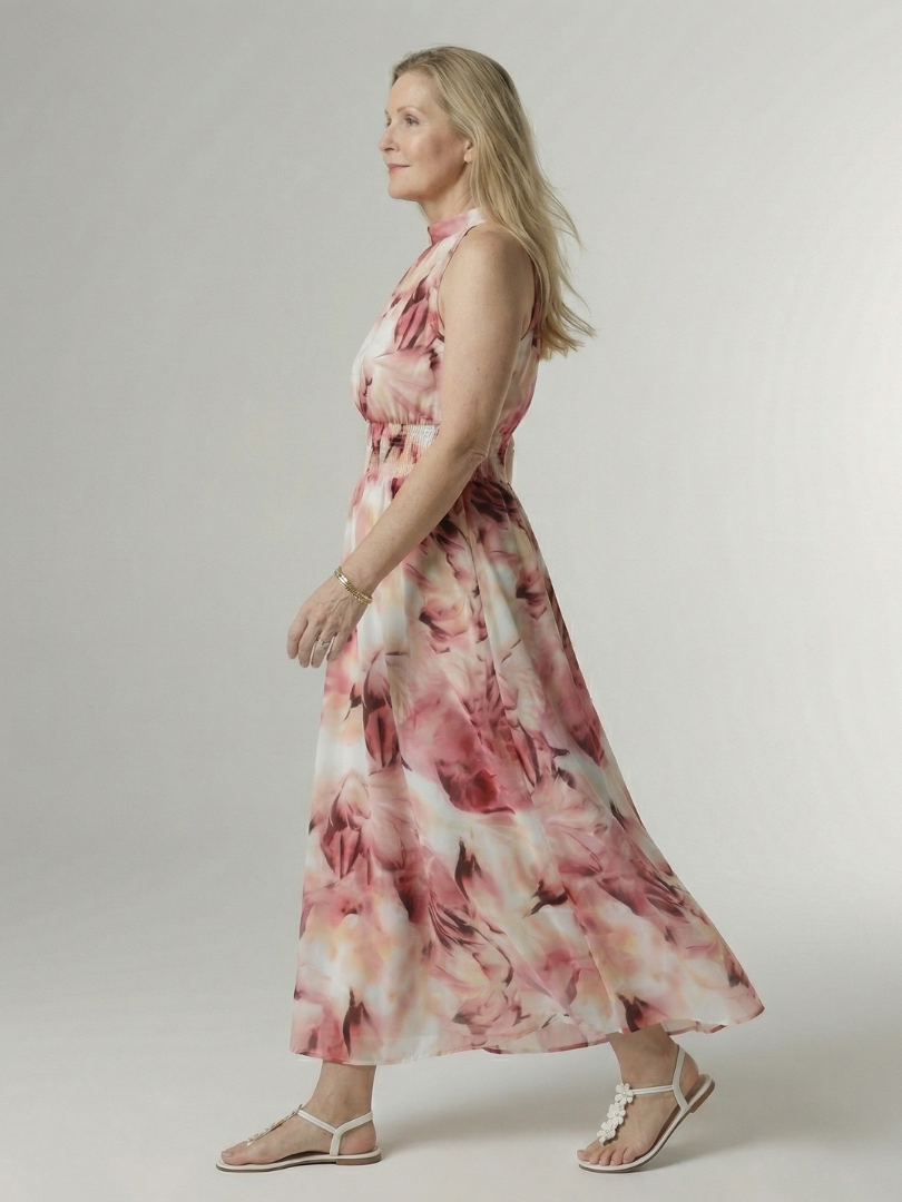 Sylin | Ruffled Halter Midi Dress