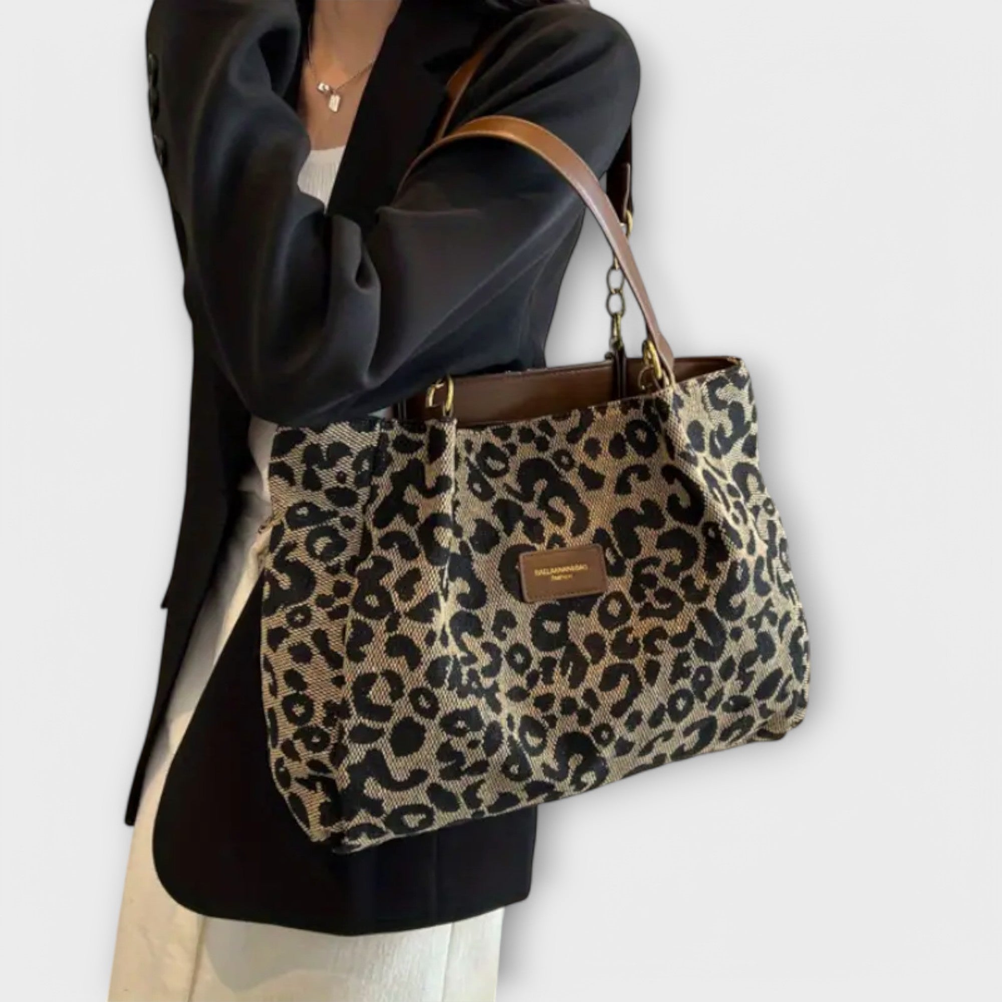 Olivia - Leopard Canvas Tragetasche