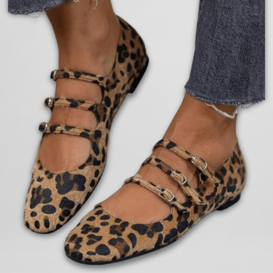 SavannaStride™ Dreifachriemen-Ballerinas
