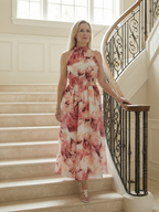 Sylin | Ruffled Halter Midi Dress