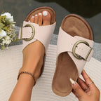 Elfenbein - Slip-On-Sandalen
