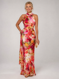 Elisabetta | Maxikleid mit Halterneck und Blumenmuster