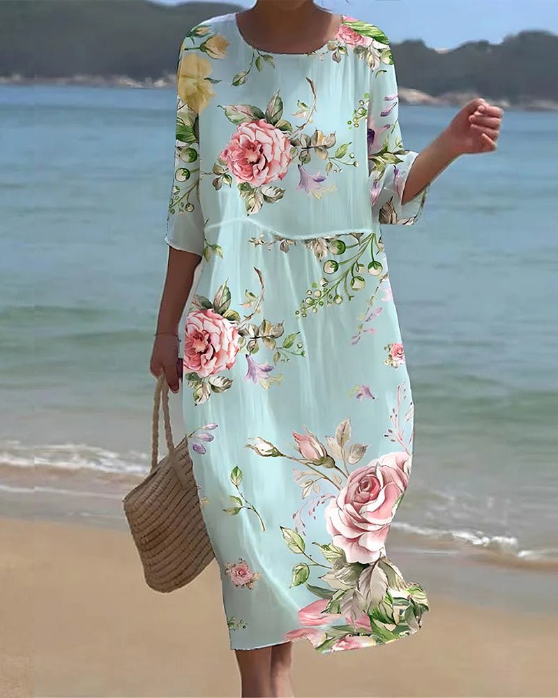 Keely | Sunset Blumen Kleid