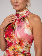Elisabetta | Maxikleid mit Halterneck und Blumenmuster