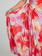 Taya | Ein Schulter Midi Kleid mit Faltenrock