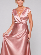 Samouse | Maxikleid mit Wickeloberteil und kurzen Ärmeln" 

Rewritten Title: "Samouse | Maxikleid mit Wickel-Design und kurzen Ärmeln