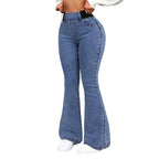 Damen High-Waist Stretch-Jeans