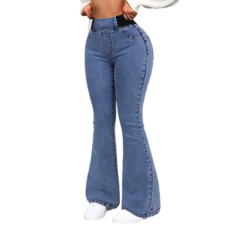 Damen High-Waist Stretch-Jeans