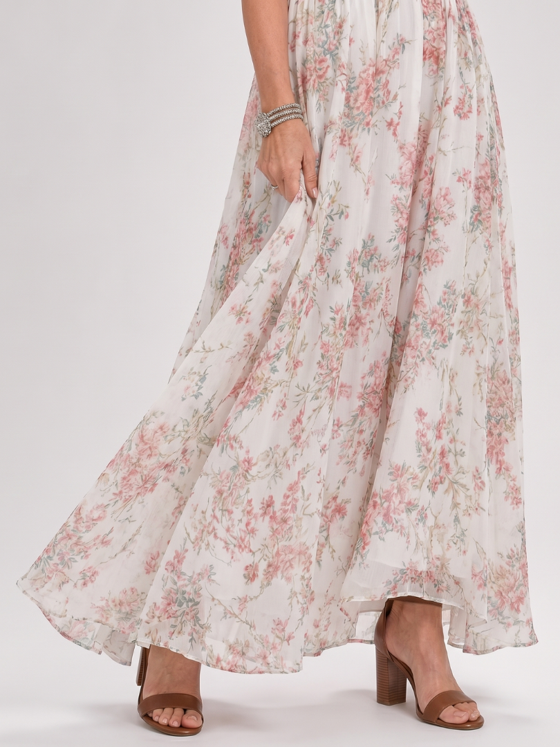 Guinevere | Fließendes Midikleid mit floralem Druck