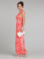 Coraline | Maxi Kleid mit Halterneck und Bedrucktem Muster