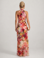 Elisabetta | Maxikleid mit Halterneck und Blumenmuster