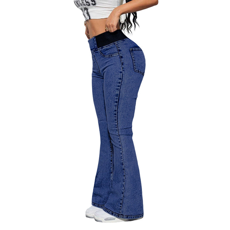 Damen High-Waist Stretch-Jeans