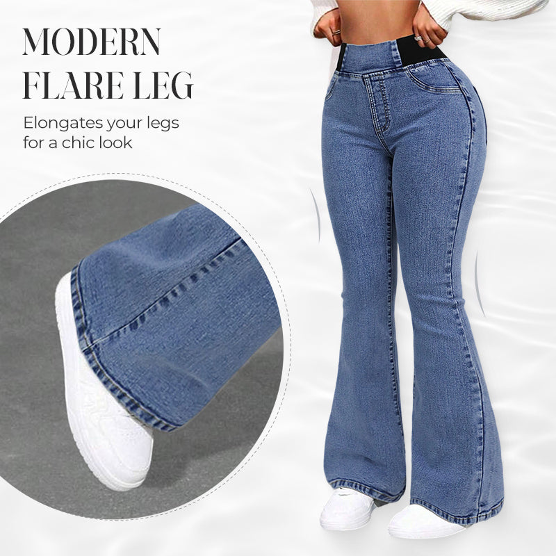Damen High-Waist Stretch-Jeans