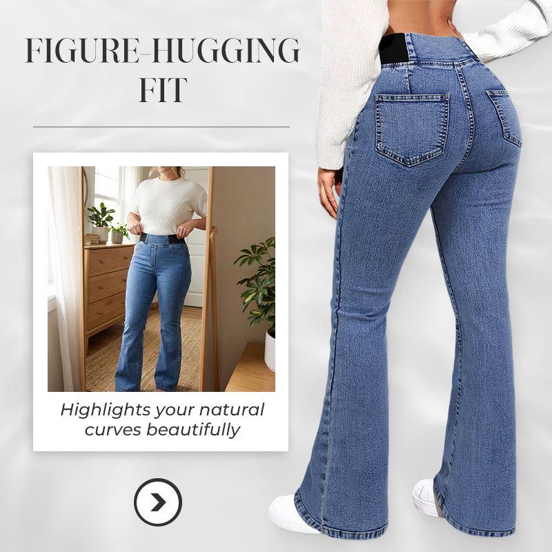 Damen High-Waist Stretch-Jeans