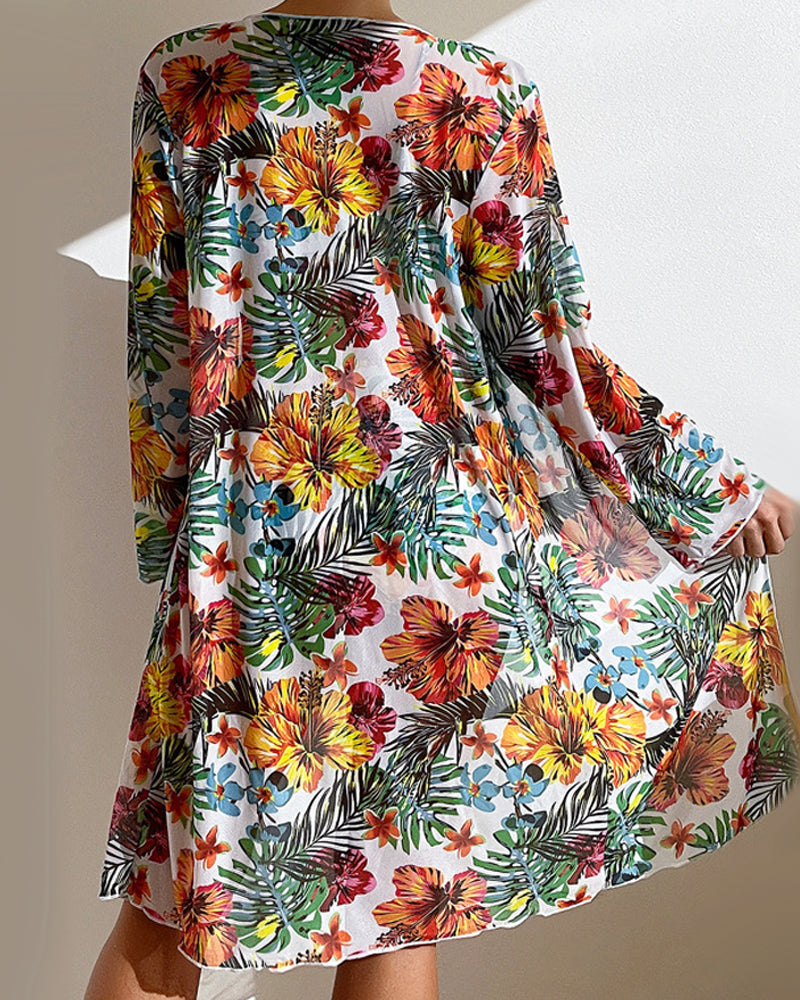 Glenda - Bikini with a floral skirt