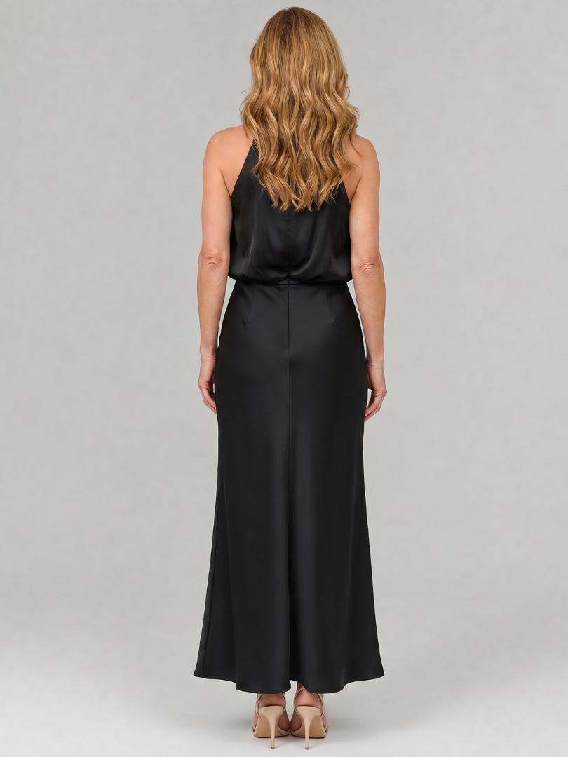 Nopal | Ärmelloses Midi-Kleid mit gerafftem Ausschnitt