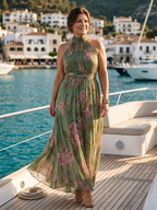 Mirelle | Ruffled Halter Midi Dress