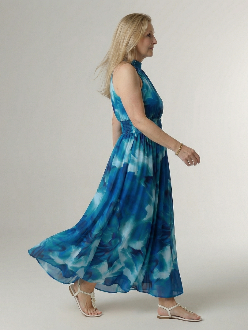 Sylin | Ruffled Halter Midi Dress