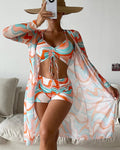 Laluna® | Bedrucktes 3-teiliges Bikini-Set