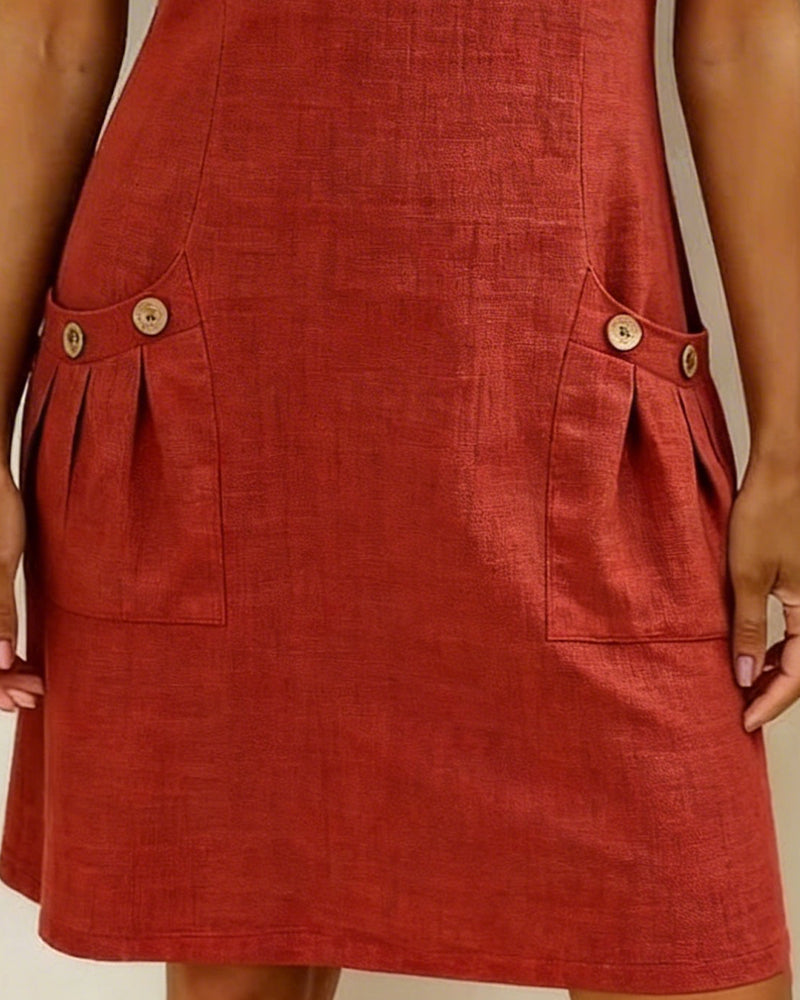 Macy | Baumwollkleid MIT Reißverschluss