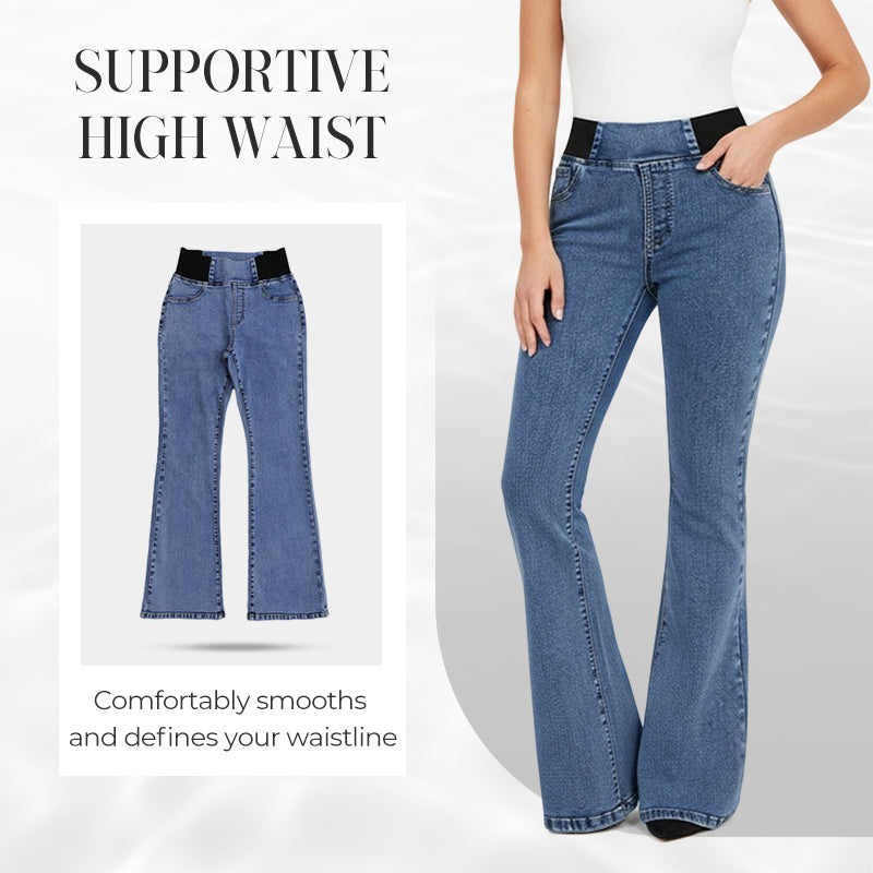 Damen High-Waist Stretch-Jeans