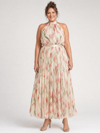 Aurelle | Midi Floral Halter Dress