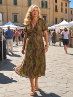 Virel | Midi-Kleid mit entspannendem Blumendesign