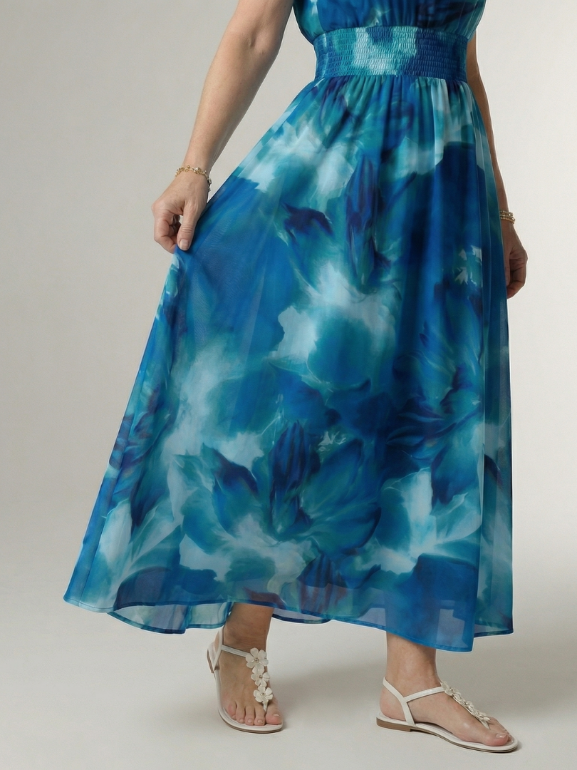 Sylin | Ruffled Halter Midi Dress