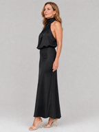 Nopal | Ärmelloses Midi-Kleid mit gerafftem Ausschnitt