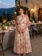 Aurelle | Midi Floral Halter Dress