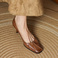 Marisol Lederpumps mit eckiger Zehenpartie