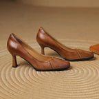 Marisol Lederpumps mit eckiger Zehenpartie
