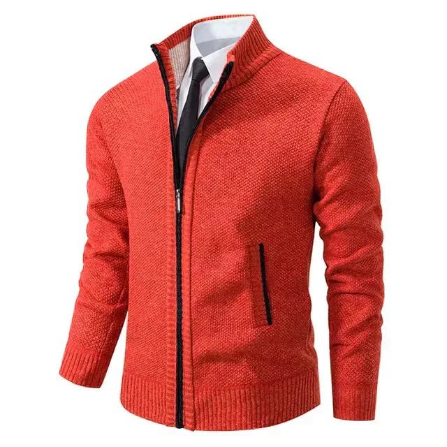 Leon | Zip-up knit sweater with tailored fit