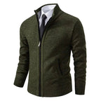 Leon | Zip-up knit sweater with tailored fit