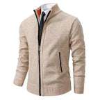 Leon | Zip-up knit sweater with tailored fit