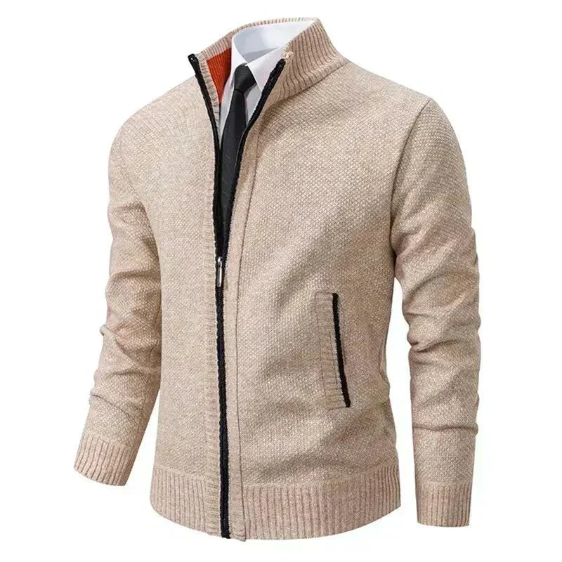 Leon | Zip-up knit sweater with tailored fit
