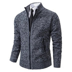 Leon | Zip-up knit sweater with tailored fit