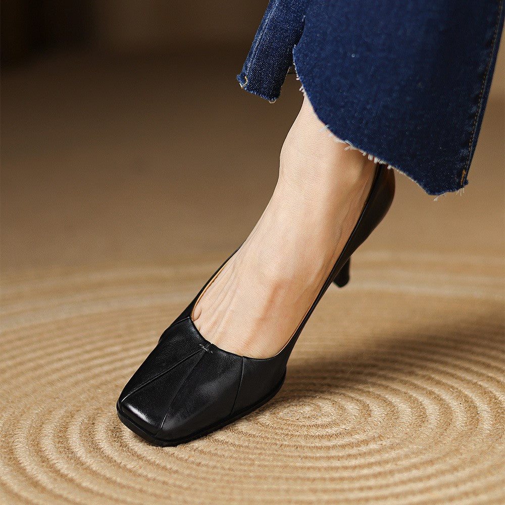 Marisol Lederpumps mit eckiger Zehenpartie