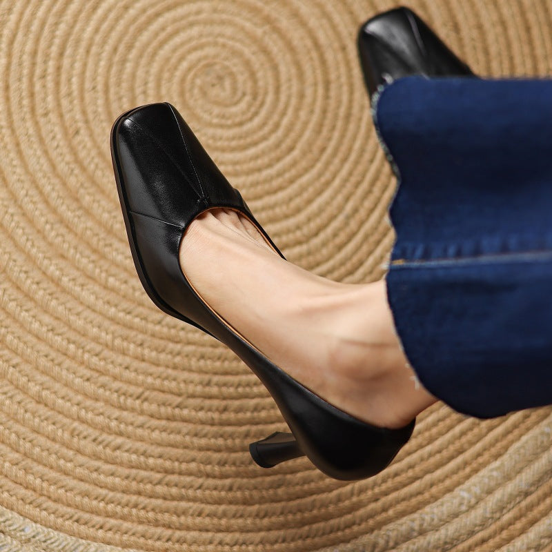 Marisol Lederpumps mit eckiger Zehenpartie