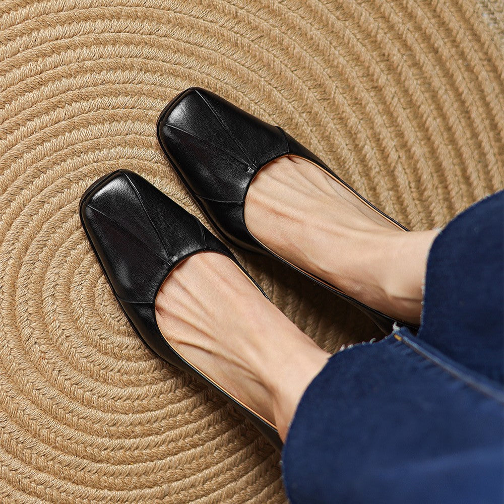 Marisol Lederpumps mit eckiger Zehenpartie
