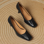 Marisol Lederpumps mit eckiger Zehenpartie