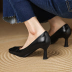 Marisol Lederpumps mit eckiger Zehenpartie