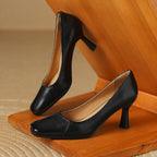 Marisol Lederpumps mit eckiger Zehenpartie