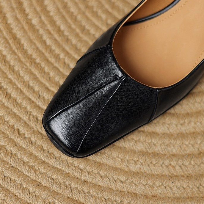 Marisol Lederpumps mit eckiger Zehenpartie