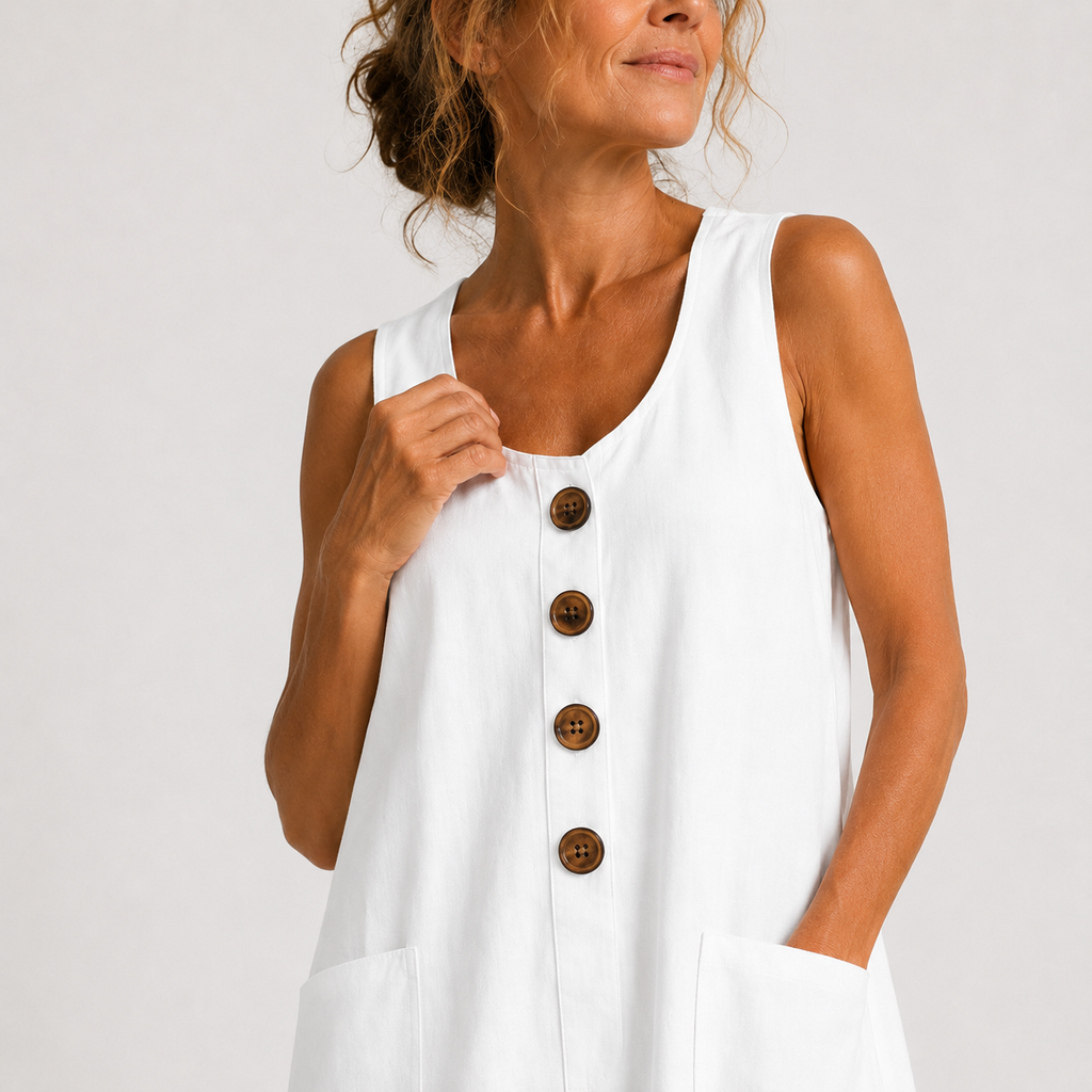 Maud - Kleid aus Baumwolle und Leinen