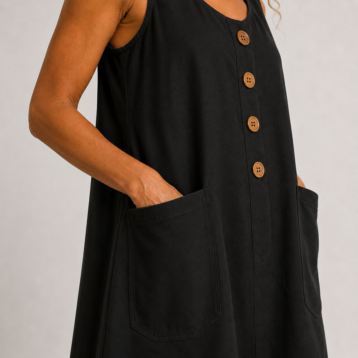 Maud - Kleid aus Baumwolle und Leinen