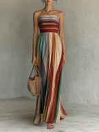 Long Colorful Sleeveless Dress
