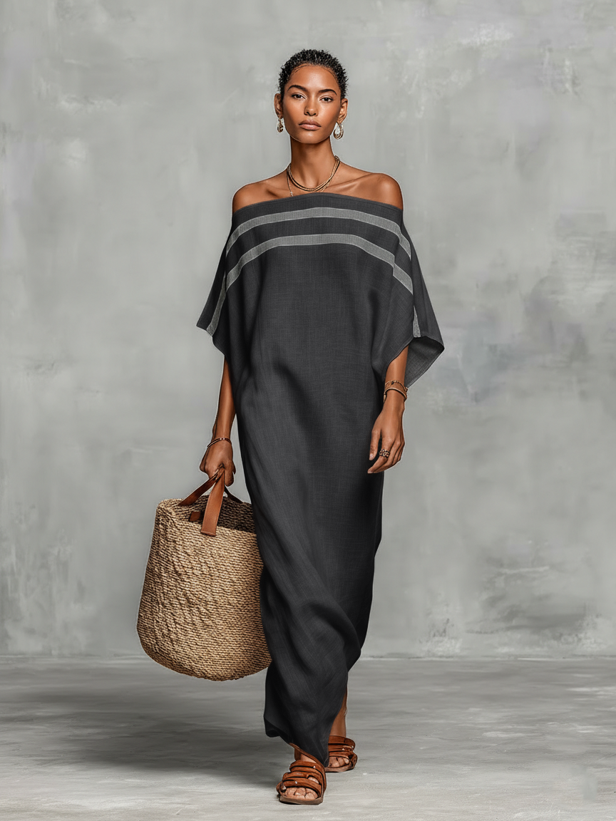 Minimalistisches Leinen-Maxikleid